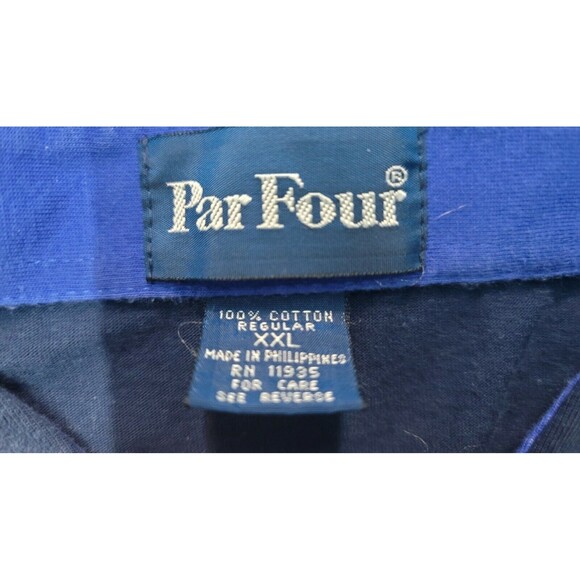 PAR Four Men's Navy Blue Polo Shirt  Size XXL 2XL - Picture 3 of 6